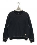 stussyステューシー）の古着「Contrast Stitch Label crew sweat」｜ネイビー