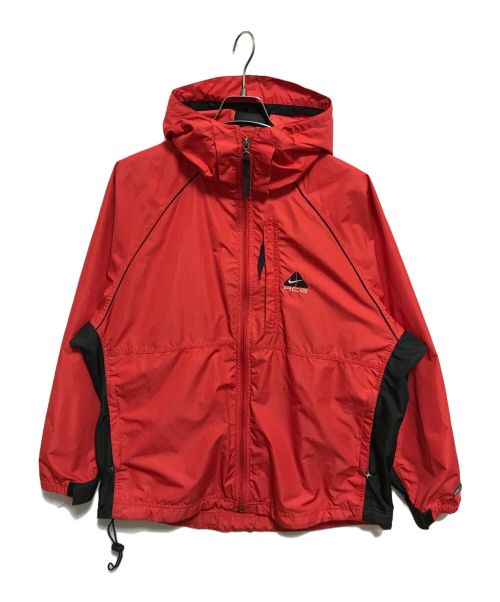 NIKE ACG（ナイキエージーシー）NIKE ACG (ナイキエージーシー) ライトシェルジャケット レッド×ブラック サイズ:Mの古着・服飾アイテム