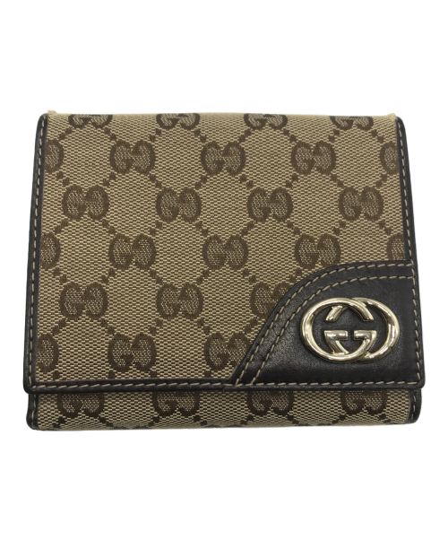 GUCCI（グッチ）GUCCI (グッチ) 2つ折り財布 ベージュの古着・服飾アイテム