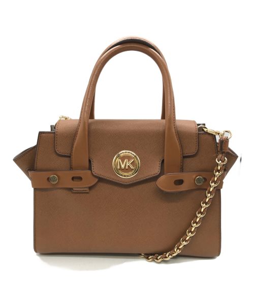 MICHAEL KORS（マイケルコース）MICHAEL KORS (マイケルコース) CARMER スモール フラップ サッチェル ブラウンの古着・服飾アイテム