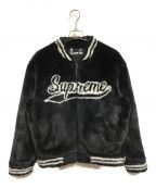 SUPREMEシュプリーム）の古着「Faux Fur Varsity Jacket」｜ブラック