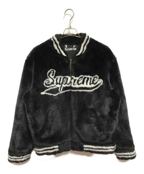 SUPREME（シュプリーム）Supreme (シュプリーム) Faux Fur Varsity Jacket ブラック サイズ:Lの古着・服飾アイテム