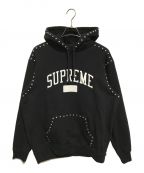 SUPREMEシュプリーム）の古着「Studded Hooded Sweatshirt」｜ブラック