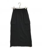 DEUXIEME CLASSEドゥーズィエム クラス）の古着「Warm Sweat Cargo Skirt」｜ブラック