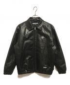 NEIGHBORHOODネイバーフッド）の古着「LEATHER ZIP WORK JACKET」｜ブラック