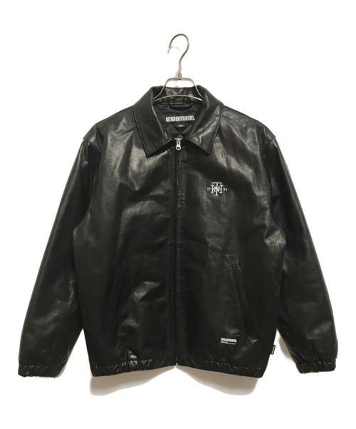 NEIGHBORHOOD（ネイバーフッド）NEIGHBORHOOD (ネイバーフッド) LEATHER ZIP WORK JACKET ブラック サイズ:Sの古着・服飾アイテム