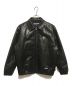 NEIGHBORHOOD（ネイバーフッド）の古着「LEATHER ZIP WORK JACKET」｜ブラック