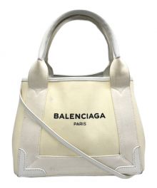 BALENCIAGA（バレンシアガ）の古着「ネイビーカバスXS」｜ホワイト