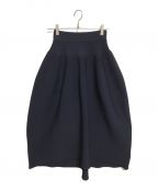 HeRIN.CYEヘリンドットサイ）の古着「Jersey volum knit skirt」｜ネイビー