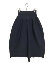 HeRIN.CYE（ヘリンドットサイ）の古着「Jersey volum knit skirt」｜ネイビー