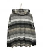 SUPREMEシュプリーム）の古着「knit Stripe Hoodie」｜グレー×ホワイト