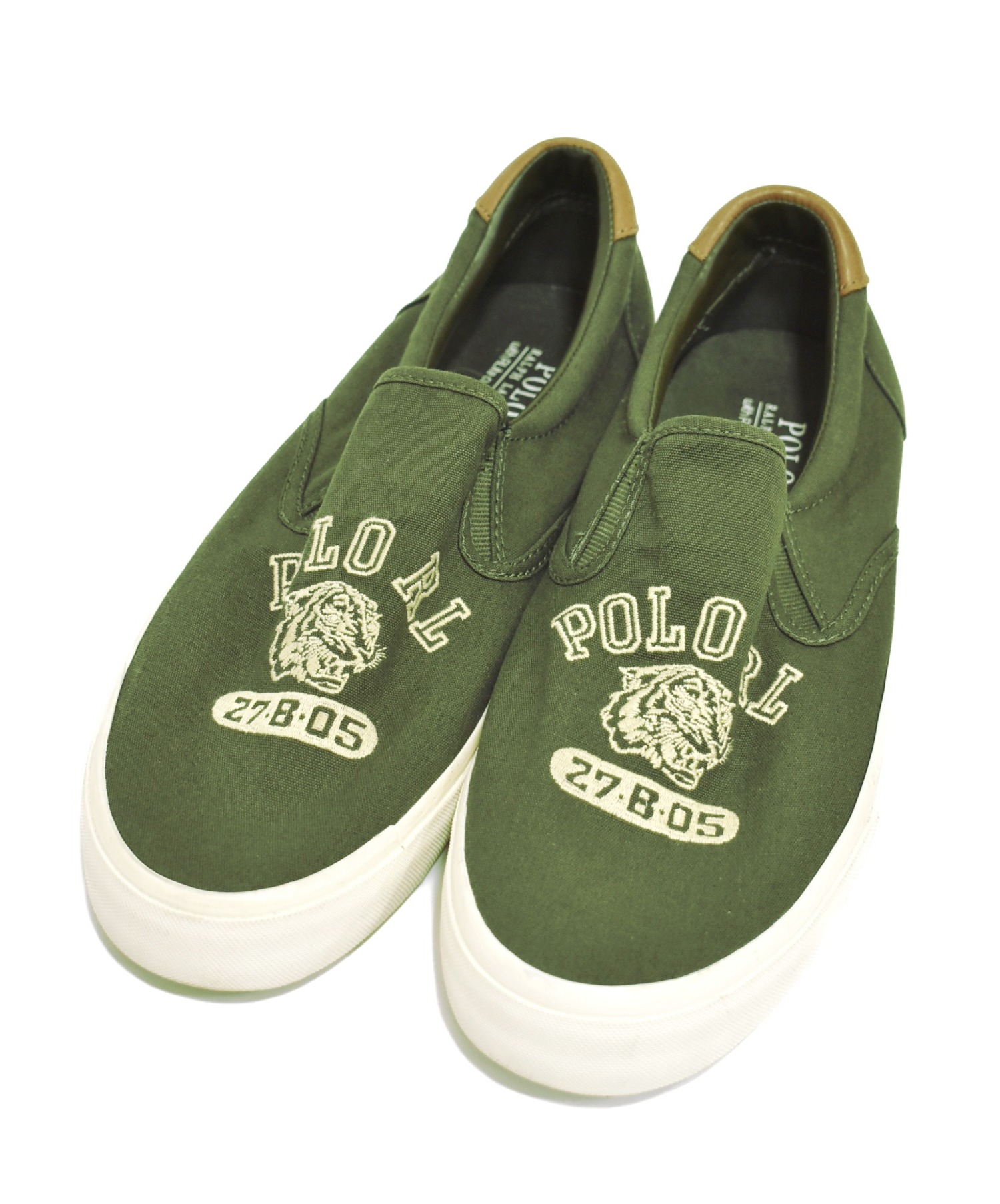 中古 古着通販 Polo Ralph Lauren ポロラルフローレン キャンバススリッポン カーキ サイズ Uk11 ブランド 古着通販 トレファク公式 Trefac Fashion