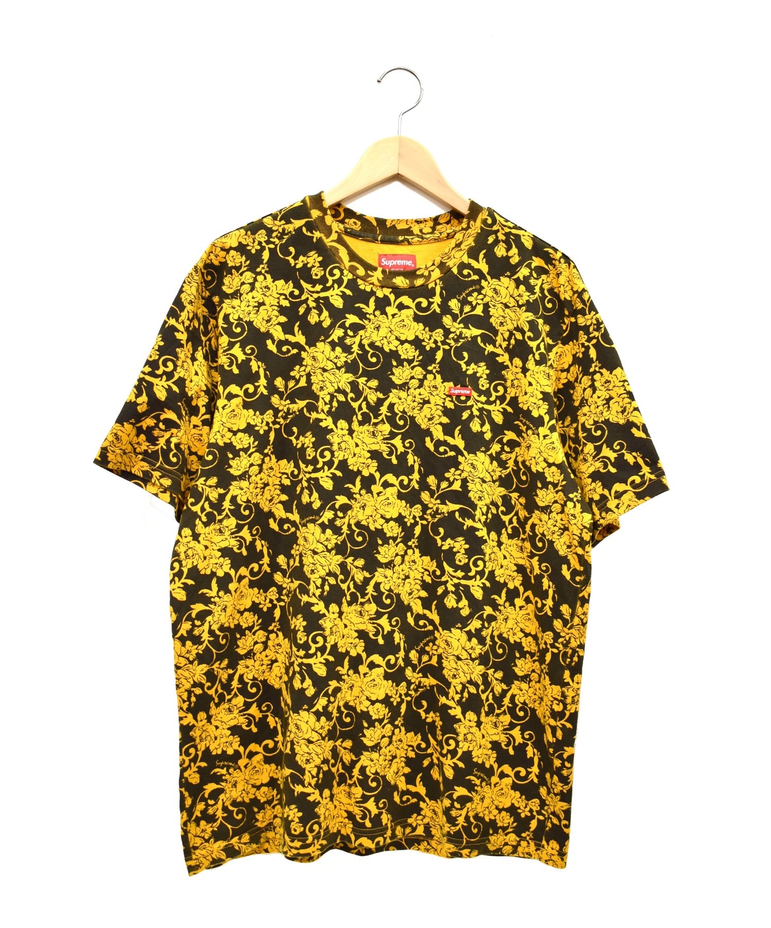 中古 古着通販 Supreme シュプリーム 総柄半袖tシャツ オレンジ ブラック サイズ M ブランド 古着通販 トレファク公式 Trefac Fashion