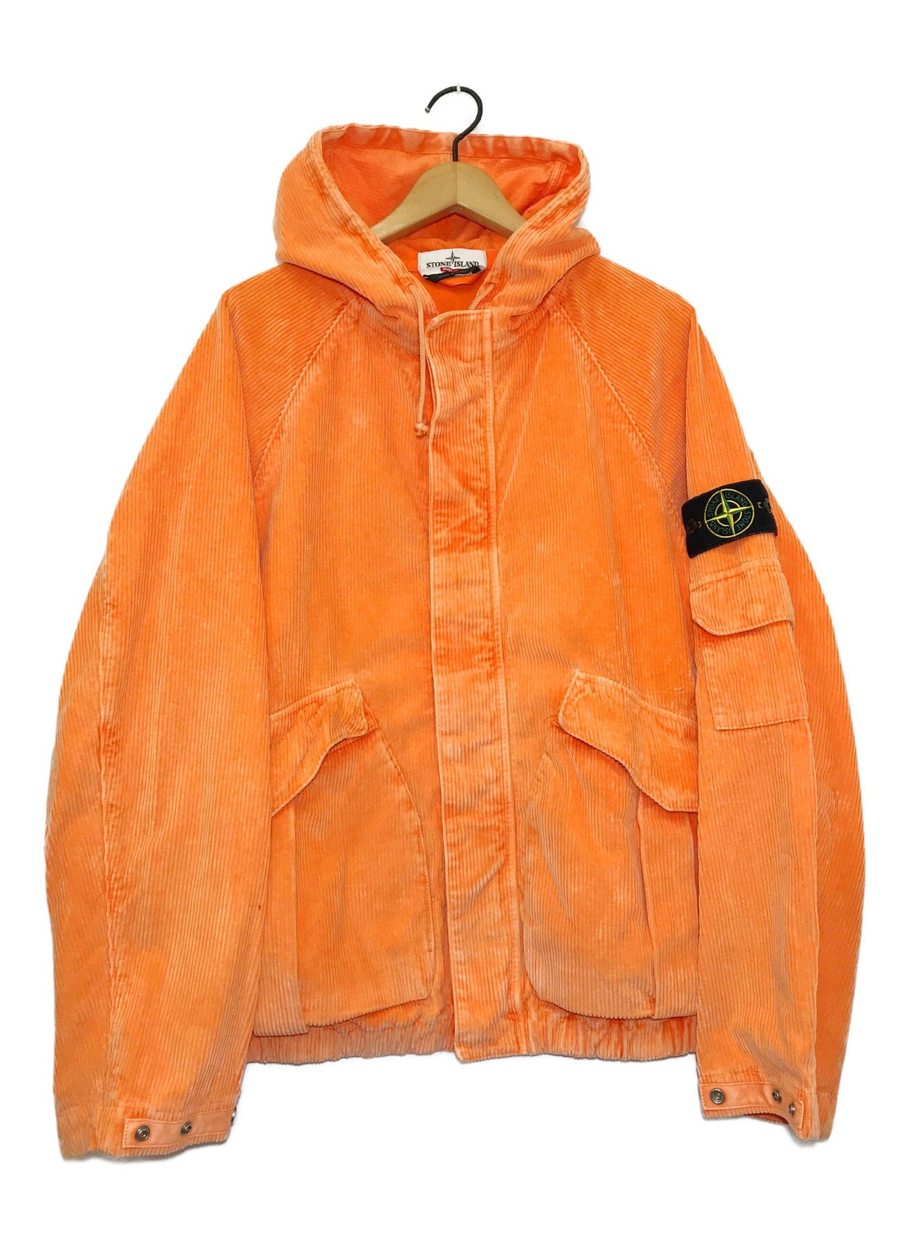 SUPREME × STONE ISLAND (シュプリーム × ストーンアイランド) コーデュロイジャケット オレンジ サイズ:M