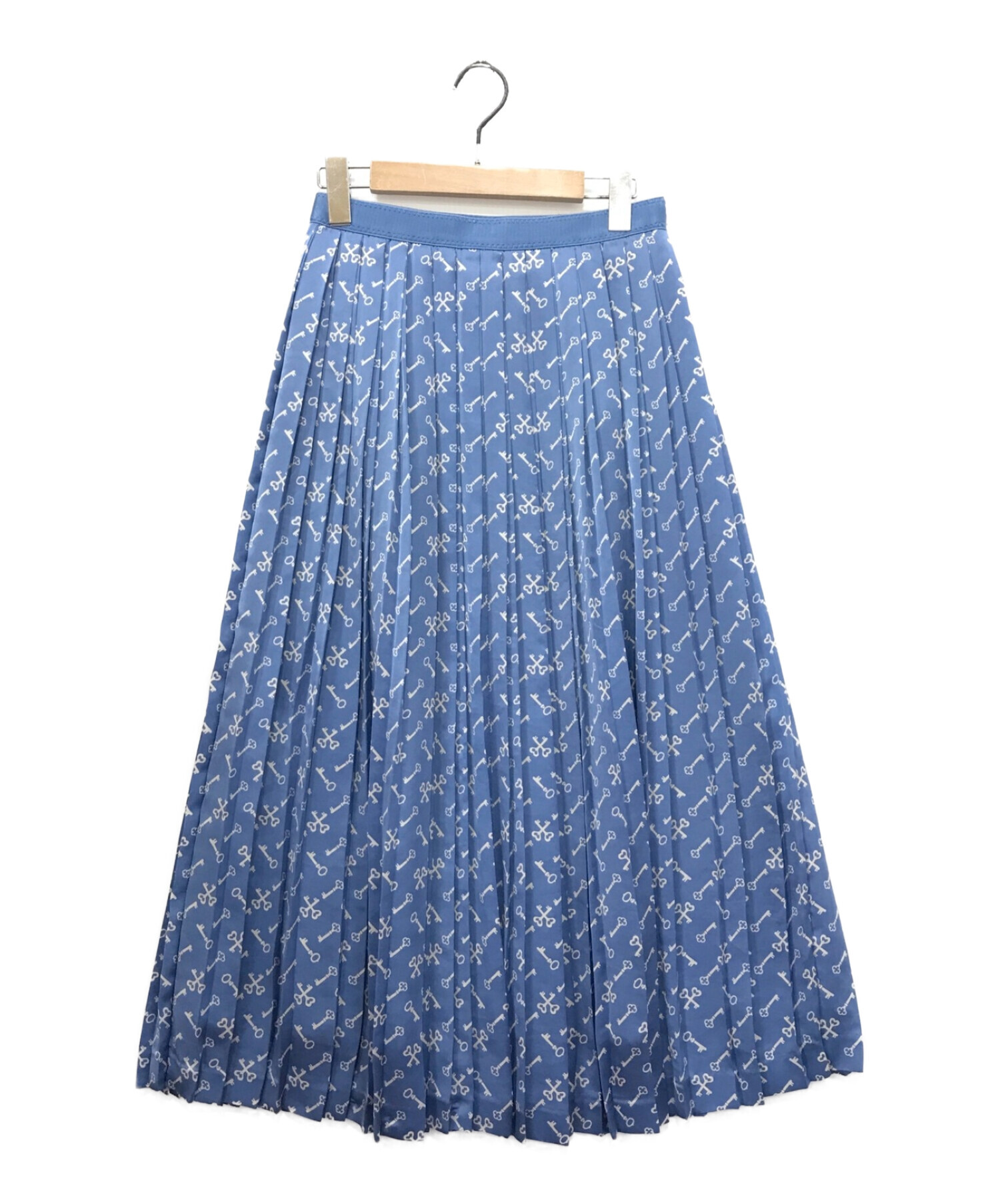ANAYI (アナイ) キープリントプリーツ スカート ブルー サイズ:38