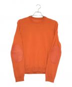 Maison Martin Margielaメゾンマルタンマルジェラ）の古着「エルボーパッチセーター」｜オレンジ