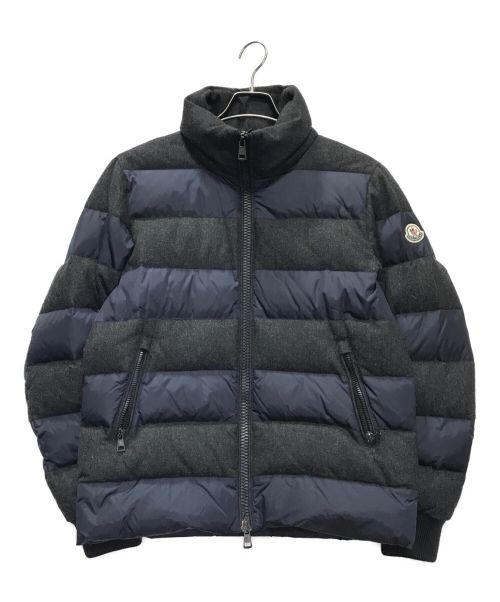 MONCLER（モンクレール）MONCLER (モンクレール) ダウンジャケット ネイビー×グレー サイズ:1の古着・服飾アイテム