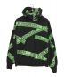 STUDIO SEVEN（スタジオ セブン）の古着「Full Green Caution Hoodie」｜ブラック