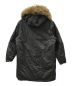 MONCLER (モンクレール) アジャ フェイクファーフーデットダウンジャケット ブラック サイズ:4：120000円