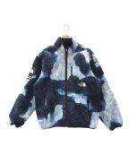 THE NORTH FACE×SUPREMEザ ノース フェイス×シュプリーム）の古着「21AW Bleached Denim Print Fleece Jacket」｜ネイビー