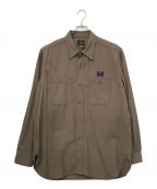 Needlesニードルズ）の古着「Work Shirt - R/W Gabadine Twill」｜ブラウン