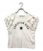 Christian Diorクリスチャン ディオール）の古着「フリルコットンジャージーTシャツ」｜ホワイト