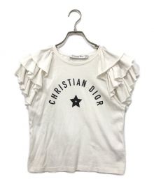 Christian Dior（クリスチャン ディオール）の古着「フリルコットンジャージーTシャツ」｜ホワイト