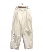 CAMIEL FORTGENSカミエルフォートヘンス）の古着「pleated suitpants」｜アイボリー