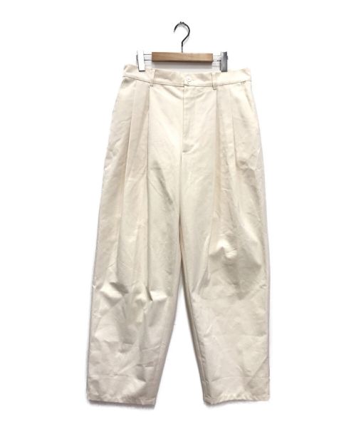 CAMIEL FORTGENS（カミエルフォートヘンス）CAMIEL FORTGENS (カミエルフォートヘンス) pleated suitpants アイボリー サイズ:Sの古着・服飾アイテム