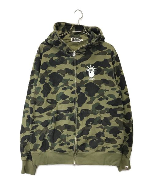 A BATHING APE（アベイシングエイプ）A BATHING APE (アベイシングエイプ) ジップアップパーカー グリーン サイズ:2XLの古着・服飾アイテム