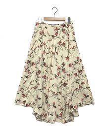 theory（セオリー）の古着「Fluid Flower Asym Maxi Skirt」｜ベージュ