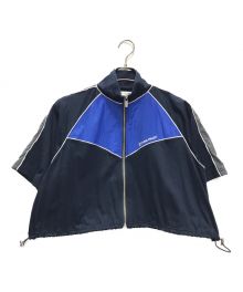 PRANK PROJECT（プランクプロジェクト）の古着「Bicolor Cropped Zip Top」｜ネイビー×ブルー