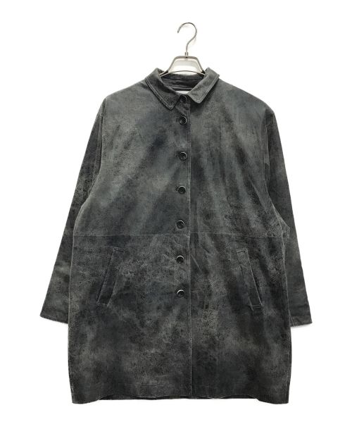 Ameri（アメリ）AMERI (アメリ) CRUSHED LEATHER COAT グレー サイズ:Fの古着・服飾アイテム