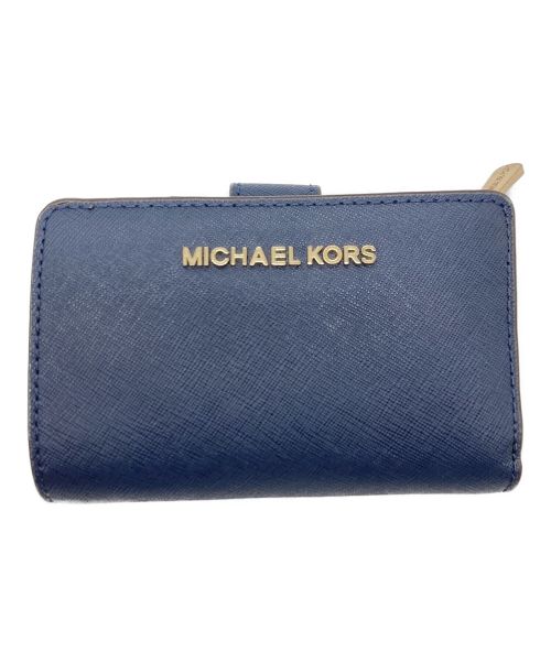 MICHAEL KORS（マイケルコース）MICHAEL KORS (マイケルコース) 2つ折り財布 ネイビーの古着・服飾アイテム