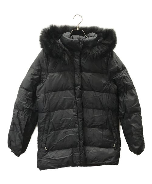 MONCLER（モンクレール）MONCLER (モンクレール) VALENTINE ファーフード ダウンジャケット ブラック サイズ:00の古着・服飾アイテム