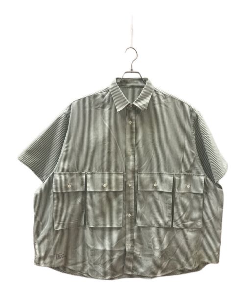 FreshService（フレッシュサービス）FreshService (フレッシュサービス) DRY OXFORD FLAP POCKET S/S SHIRT グリーン サイズ:FREEの古着・服飾アイテム