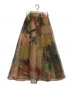 Ameriアメリ）の古着「und willow paint pleats skirt」｜ブラウン