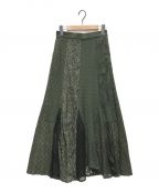 Ameriアメリ）の古着「LIMITED PATCHWORK LACE SKIRT」｜グリーン