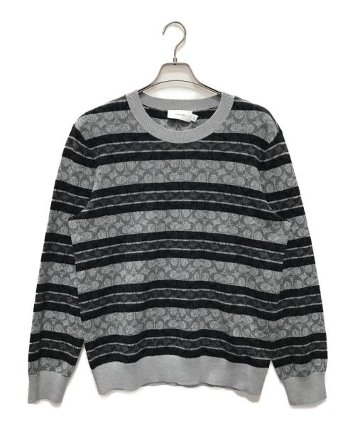 COACH（コーチ）COACH (コーチ) Signature Sweater グレー サイズ:M 未使用品の古着・服飾アイテム