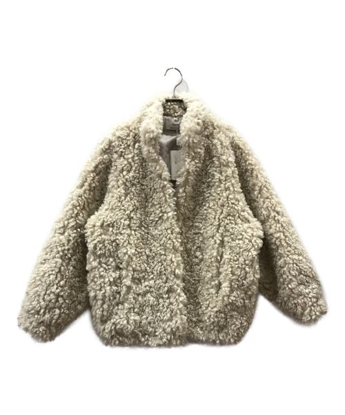 CLANE（クラネ）CLANE (クラネ) MINAMITANAKA (ミナミタナカ) CURL FUR SHORT COAT ホワイト 未使用品の古着・服飾アイテム