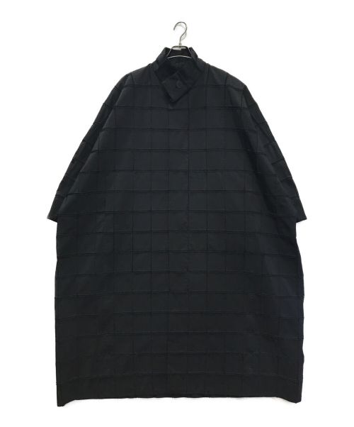 a-poc able issey miyake.（エイポックエイブルイッセイミヤケ）a-poc able issey miyake. (エイポックエイブルイッセイミヤケ) グリッド模様織りスタンドカラーコート ブラック サイズ:3の古着・服飾アイテム