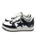 A BATHING APE (アベイシングエイプ) BAPE STA LOW ホワイト×ブラック サイズ:27.5cm：14800円