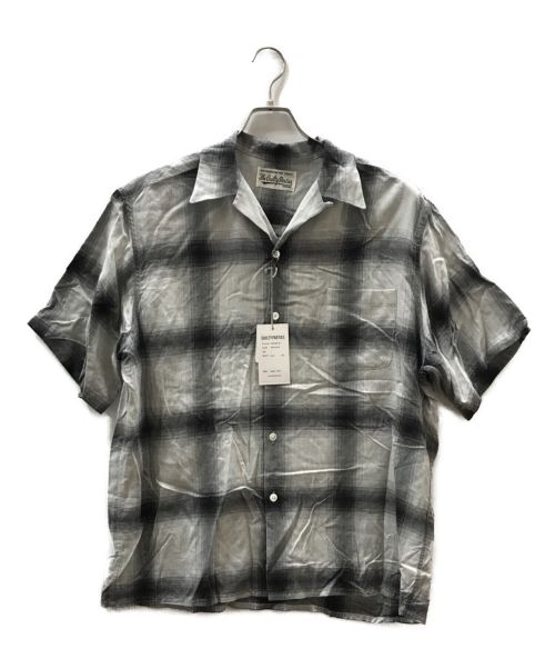 WACKO MARIA（ワコマリア）WACKO MARIA (ワコマリア) OMBRE CHECK OPEN COLLAR SHIRT S/S グレー サイズ:Lの古着・服飾アイテム