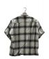 WACKO MARIA (ワコマリア) OMBRE CHECK OPEN COLLAR SHIRT S/S グレー サイズ:L：14800円