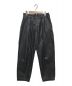 stein（シュタイン）の古着「EX WIDE TAPERED TROUSERS(LEATHER)」｜ブラック