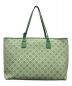 TORY BURCH (トリーバーチ) MONOGRAM COATED CANVAS TOTE BAG グリーン サイズ:下記参照：17800円