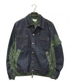 A.P.C.×sacaiアーペーセー×サカイ）の古着「EIMI denim jacket」｜インディゴ×カーキ