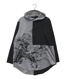 GROUND Y×鬼滅の刃（グラウンドワイ×キメツノヤイバ）の古着「Hoodie Shirt Rengoku Black」｜ブラック