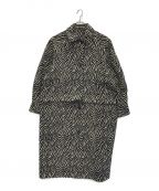 MAISON SPECIALメゾンスペシャル）の古着「Multi Way Jacquard Soutien Collar Coat」｜ブラック