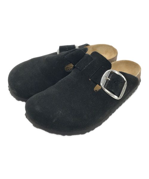 BIRKENSTOCK（ビルケンシュトック）BIRKENSTOCK (ビルケンシュトック) BOSTON レザービッグバックルSンダル ブラック サイズ:27の古着・服飾アイテム